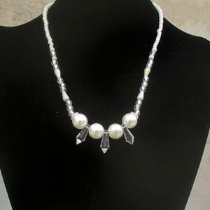 White Pearl Wedding Necklace